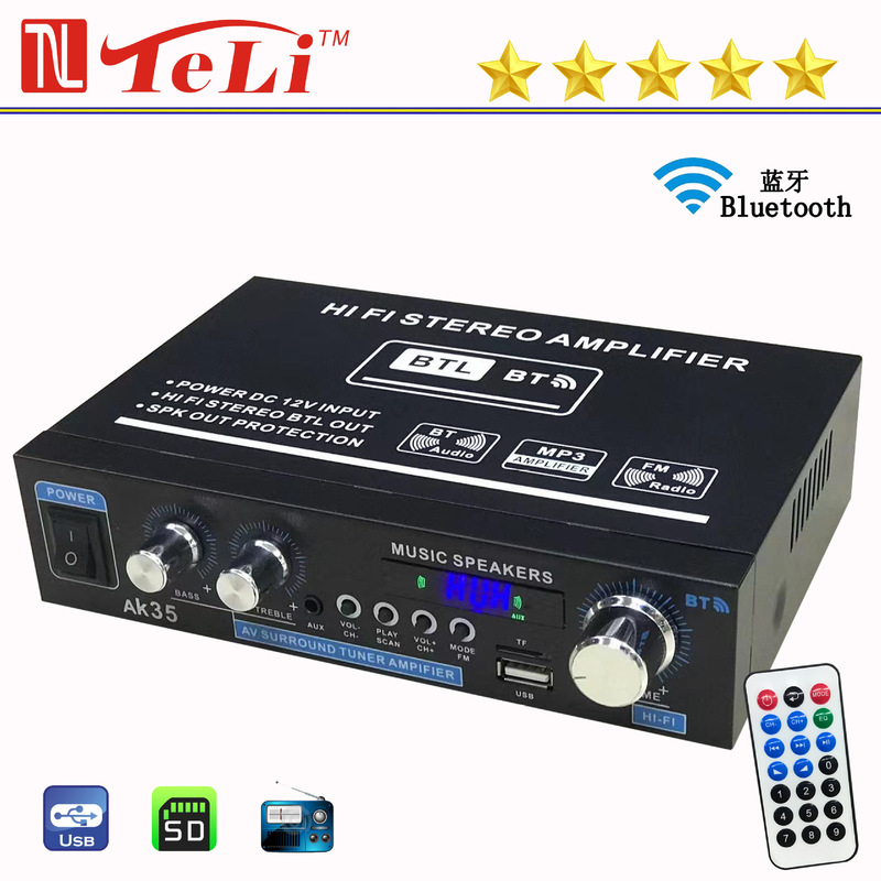 国境を越えた対外貿易の人気AK-35 bluetooth usbメモリは12v、110v-220v車載家庭用デジタル機能再生機|undefined