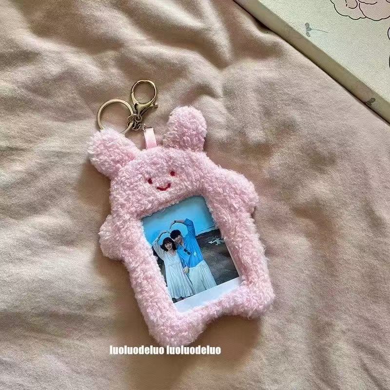 Ins coreano lindo chocolate de menta, ratas y ratas codiciosas, cubierta de tarjetas de peluche, estudiantes de 3 pulgadas, cubierta de almacenamiento de tarjetas pequeñas.