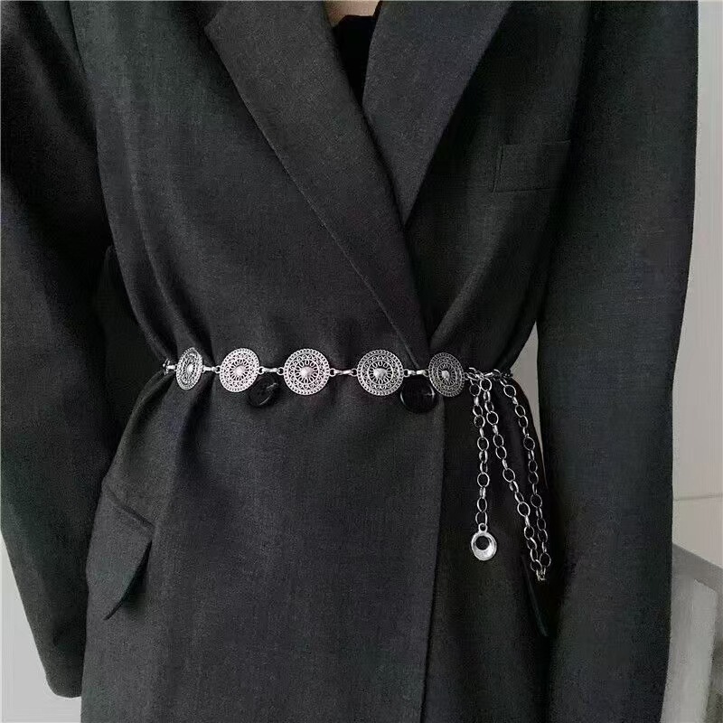 欧美跨境饰品时尚爱心腰链女复古百搭金属月亮圆环身体链厂家批发|undefined