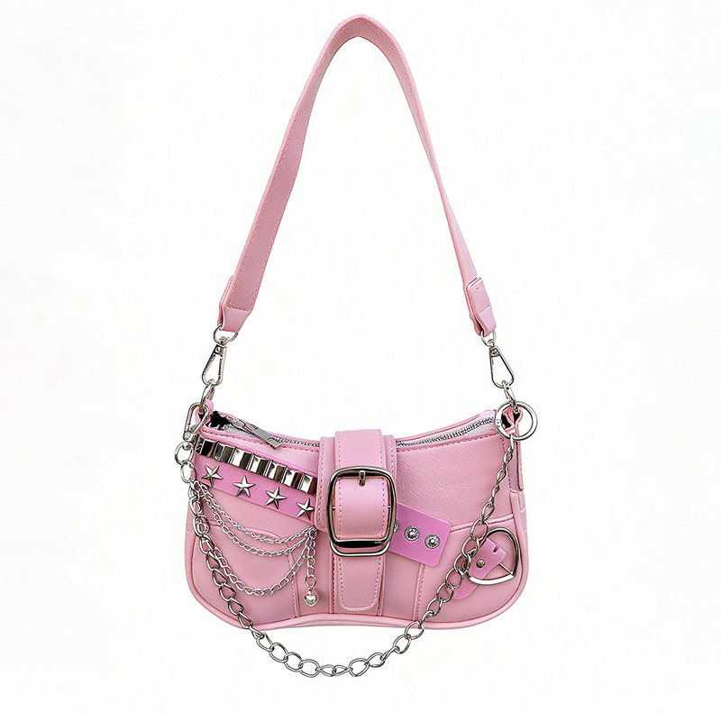 Millennial Hot Girl Underarm Bag Women 2025 New Pink Casual Small Square Bag Easiest for Match Chain Handbag Shoulder Bag