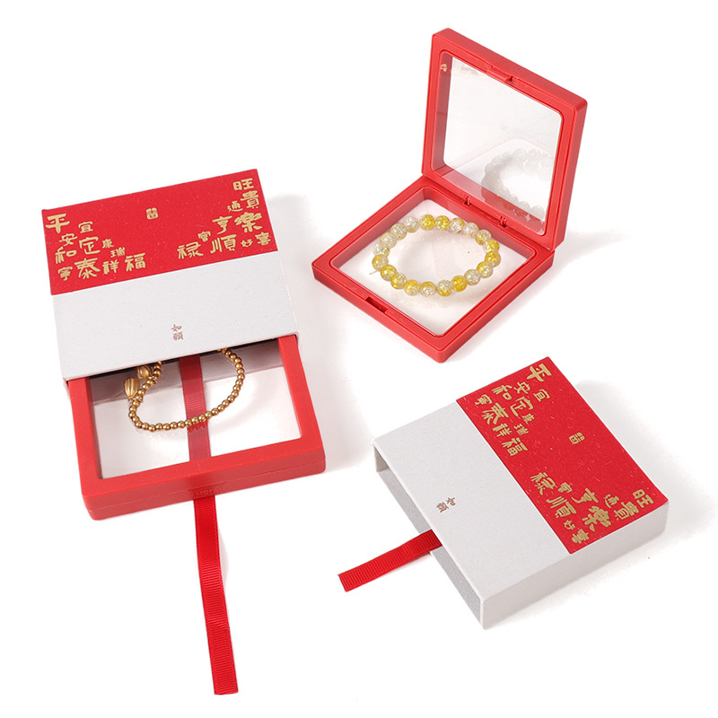 Caja de joyería de suspensión de película PE tipo extracción antiaoxidación brazalete brazalete caja de almacenamiento de joyería de manicura caja de embalaje image 6