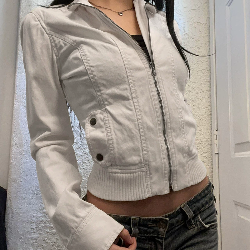 Трендовая цветная модная летняя куртка с молнией для отдыха, slim fit