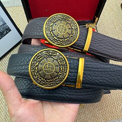 2025新款男士自动扣腰带时尚潮流个性复古民族风皮带厂家现货批发