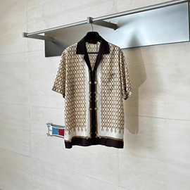 毒家现货正确版原标G家25FW马衔扣多色满印印花府绸套装短袖衬衫