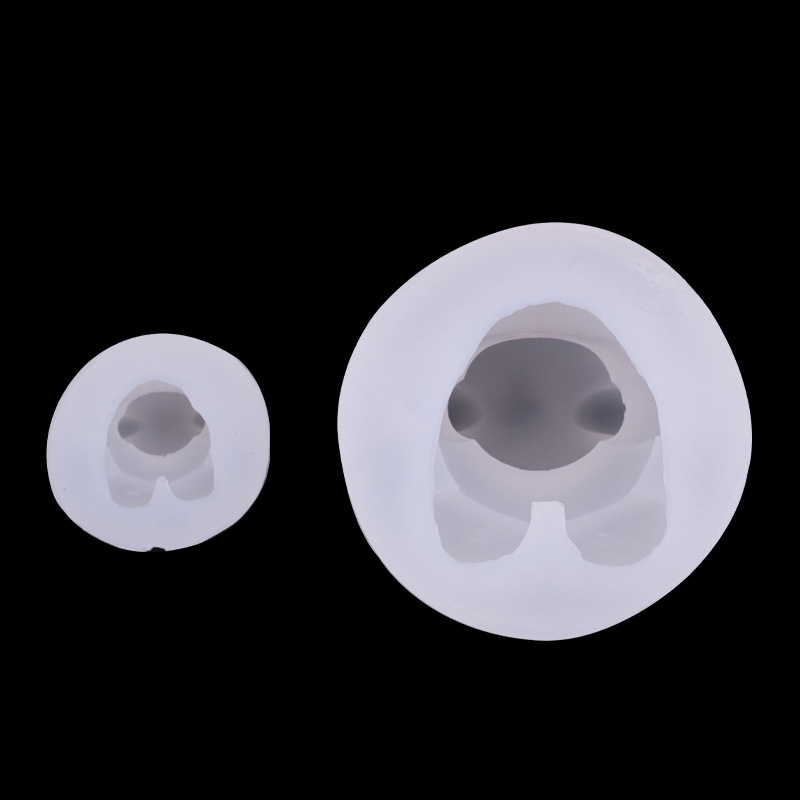 Grandes y pequeños 3D oso silicona molde yeso vela aromaterapia DIY epoxi accesorios de decoración de mesa