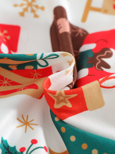 Christmas-themed foreign trade children's clothing—new arrivals for small and medium-sized kids: girls' two-piece faux-joined Christmas dress with double bow ties, trendy.