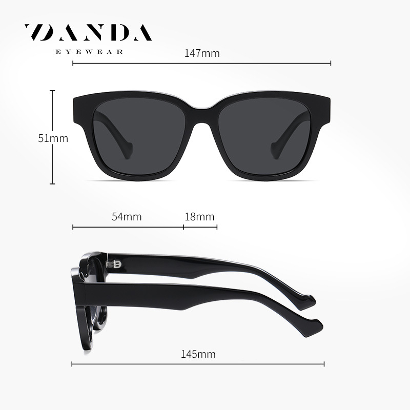 Lente polarizada de placa hecha a mano S32103 nuevas gafas de sol femeninas ins gafas de sol cuadradas gafas de sol UV para exteriores