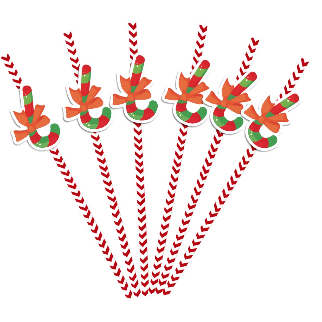 Navidad decoración paja fiesta suministros creativo papel paja árbol de Navidad Santa Claus paja en stock al por mayor