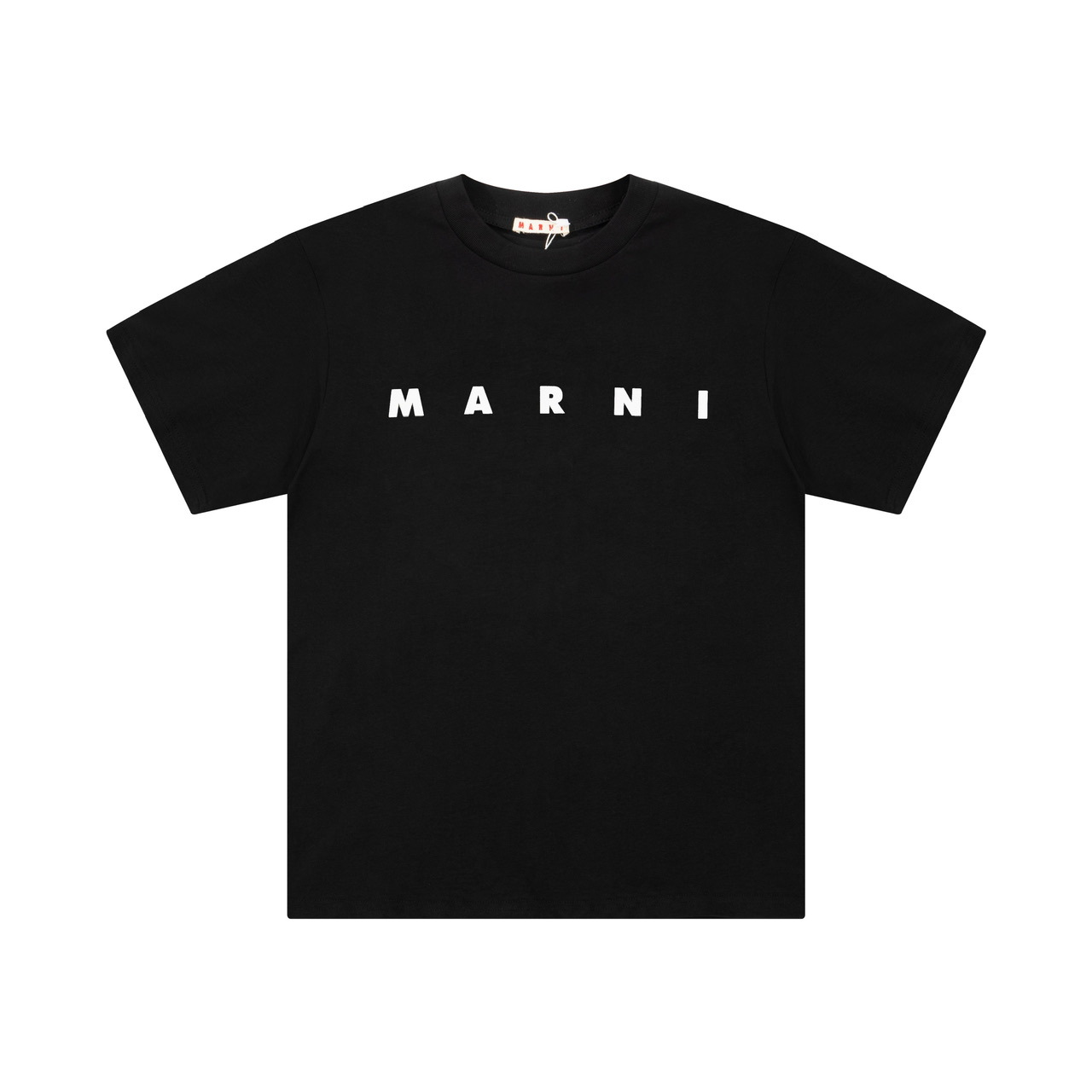 thumbnail for Niche brand MARNI's new short-sleeved loose cursive letter print star matching crewneck short-sleeved T-shirt in summer