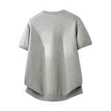 ZY8116-3D简约高级感上衣宽松休闲T恤美式假两件短袖针织衫，男装针织衫/毛衣，星座614