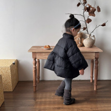 2025冬季新款 韩版童装 女童花苞摆蓬蓬羽绒棉面包服加厚保暖外套