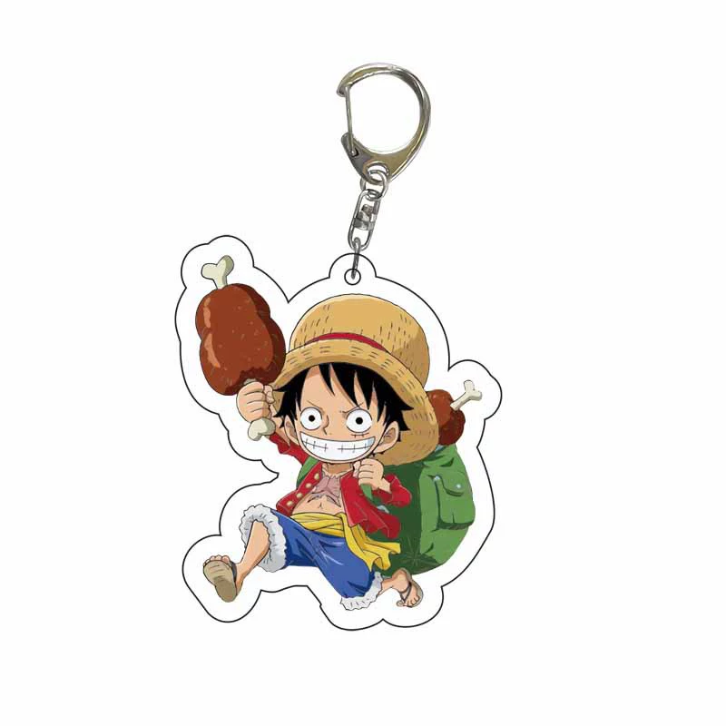Аниме-брелок One Piece Ackle с Луффи Сауроном, прозрачный кулон, перекрестный, двухсторонний, своими руками