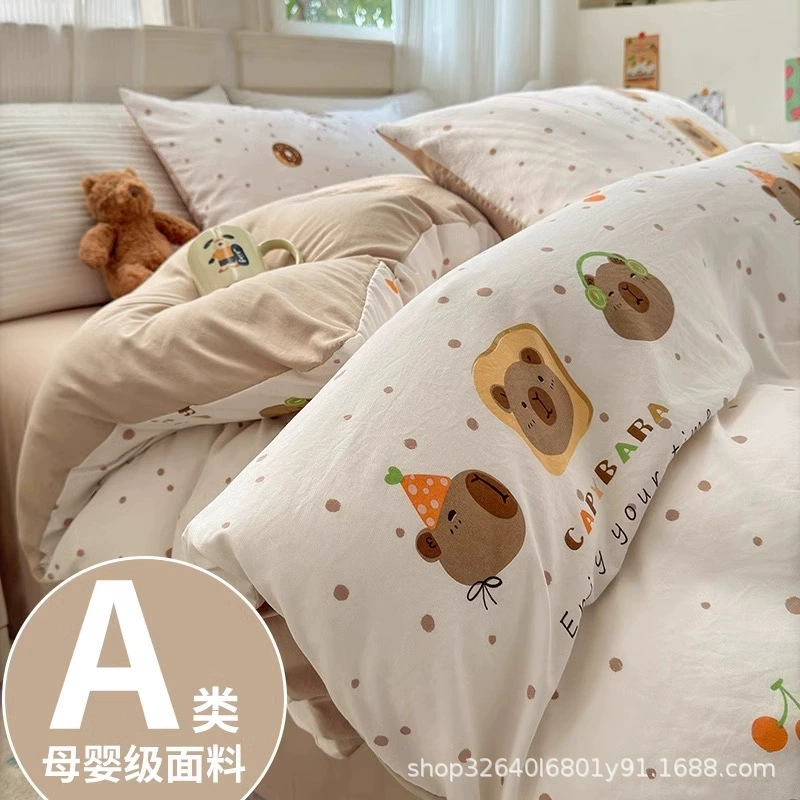 Категория А постельные принадлежности четыре комплекта хлопчатобумажных зимних простыней