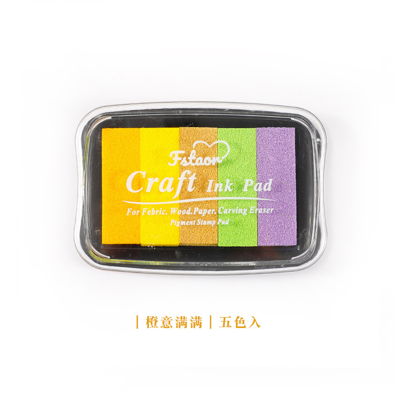 Gran serie de estilo japonés Rainbow inkpad DIY sello impresión pintura al óleo del dedo los niños inkpad 6 selección color