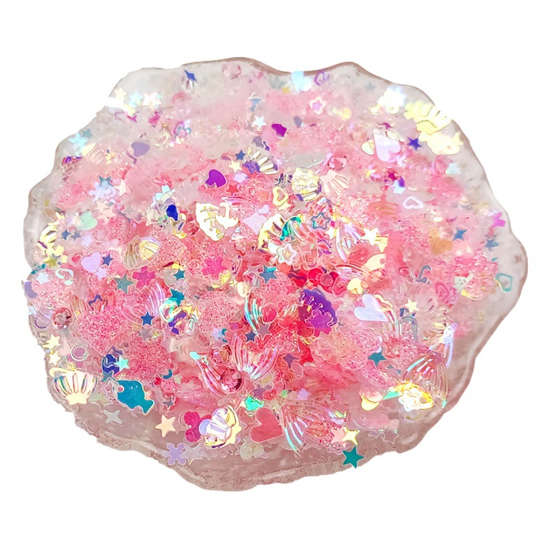 雅乐朵尾魚DIY装飾アクセサリー、ミックスカラーの金光葱粉、高輝度中間層充填、箱詰めジュエリービーズ