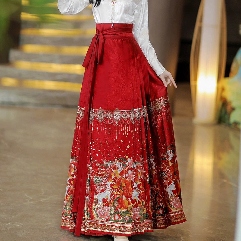 Оригинальный женский костюм Hanfu 2024 года, новый (олень Апсара), макси-костюм Ming, улучшенный древний костюм на весну и лето