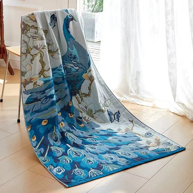 Pure Cotton Multi-Layer Gauze Multi-Functional Bath Towel Sofa Towel Blanket Lunch Blanket Large Bath Towel Soft Beach