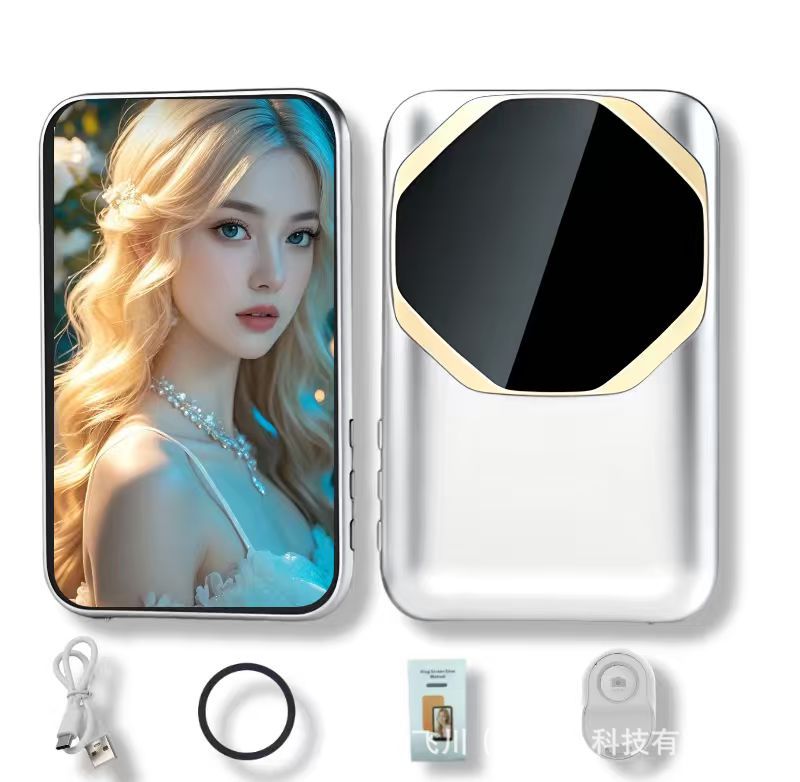 Nuevo dispositivo de proyección de pantalla de mano modelo privado inalámbrico pantalla de pantalla de selfie Bluetooth teléfono móvil pantalla de absorción magnética trasera dispositivo de pantalla de selfie