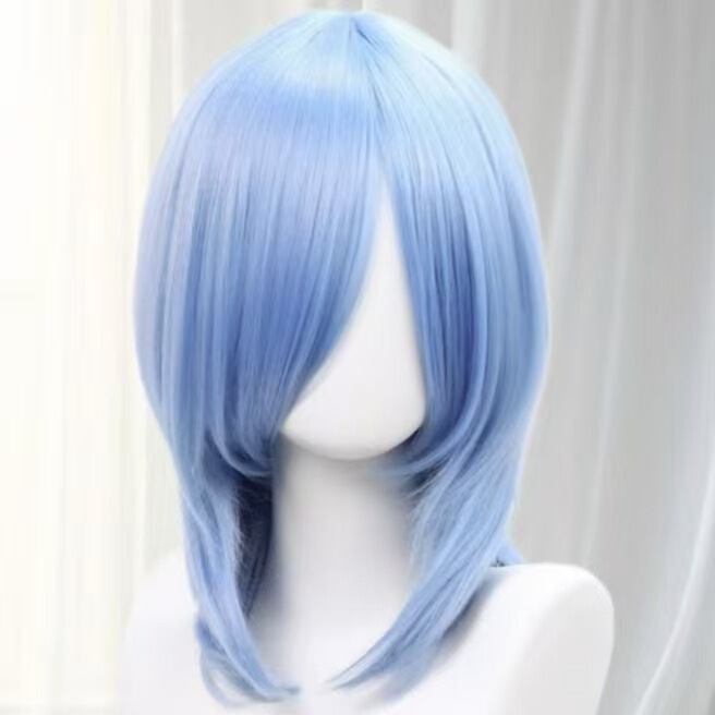 In-Stock Cosplay Wig, Bob Style, 40cm, Side Bangs, Medium-Length Hair, Multiple Colors Available, Full Wig