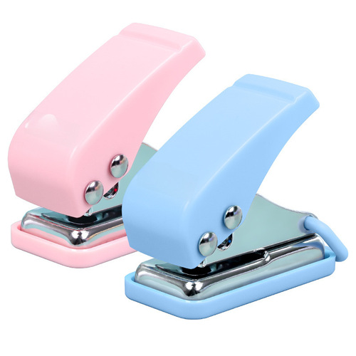 Huajie Factory Wholesale Mini Small Hole Punch Single Hole Easy Hole Puncher Round Ring Spiral Binding Machine for Binding Paper