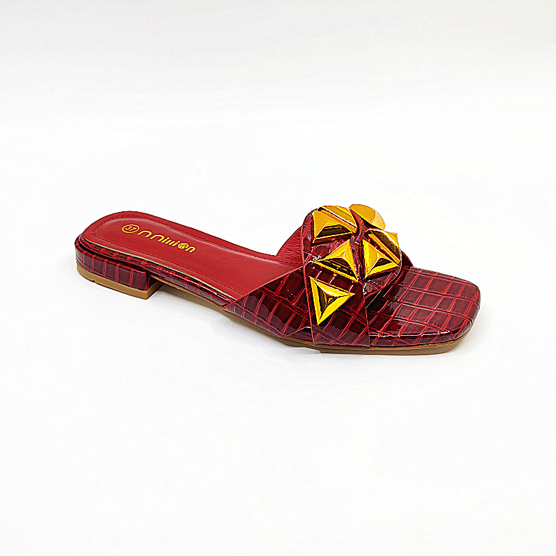 Damenpantoffeln2023 Neue flache Sommersandalen, Damenoberbekleidung, vielseitige Hausschuhe in Übergröße_voghion.com