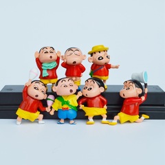 Optional version of Shinnosuke's cute car model figure, Shinnosuke's flower bouquet anime figure, children's day gift, present, action figure