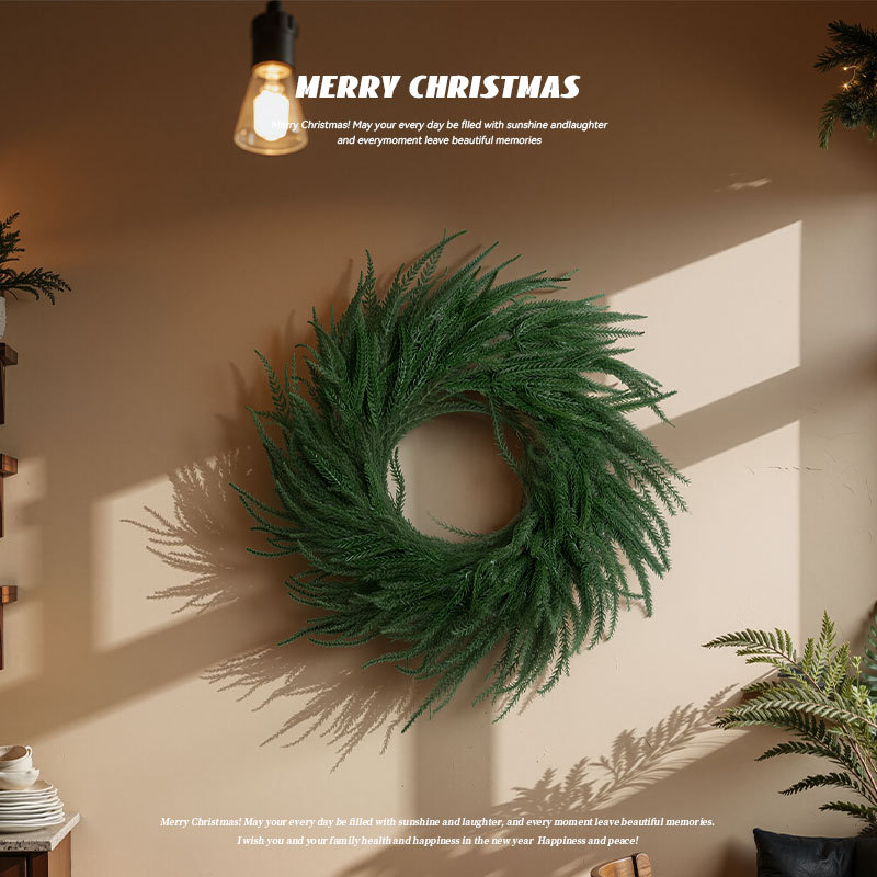 Guirlanda de Navidad transfronteriza bicolor material blando tridimensional PE cifrado simulación aguja de pino caña guirlanda de Navidad colgante al por mayor