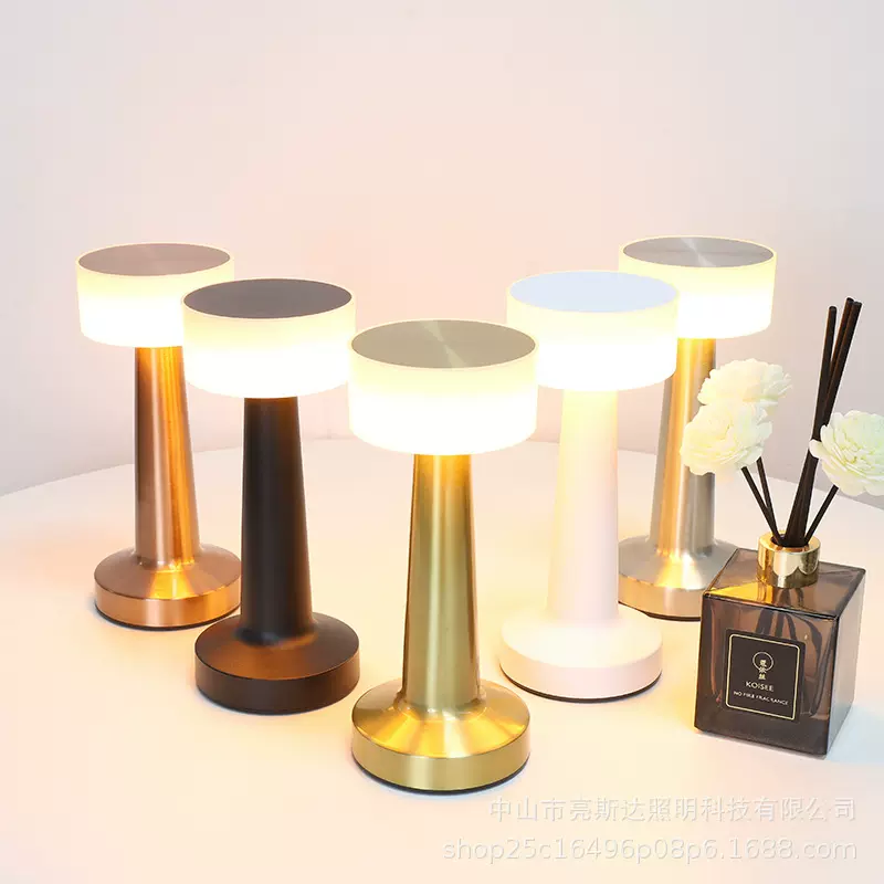 跨境led哑铃灯usb充电酒吧台灯餐厅咖啡厅装饰摆件卧室床头小夜灯