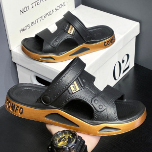 EVA Sandals Men's Shoes Summer Outwear Dual-use Driving Slippers Lightweight Wear-resistant Beach Shoes Casual Trendy Sandals for Men