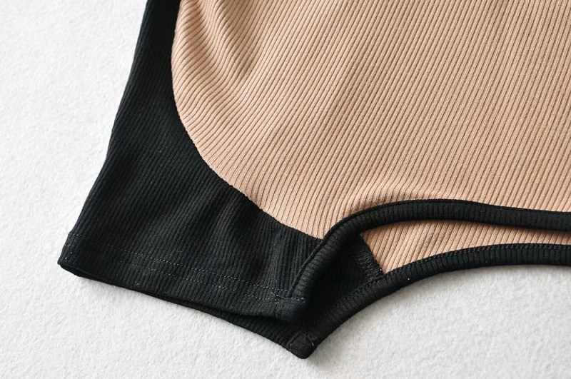 Women'S Gender Patchwork, Contrast Binding Design Sexy, Streetwear Style Wholesale Women'S Sexy Streetwear Color Block Short Sleeve Patchwork Contrast Binding T-Shirts
