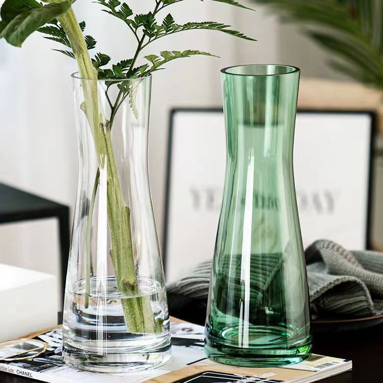 Estilo Europeo simple creativo florero de vidrio ins estilo decoración del hogar sala de estar florero de alta calidad arreglo floral