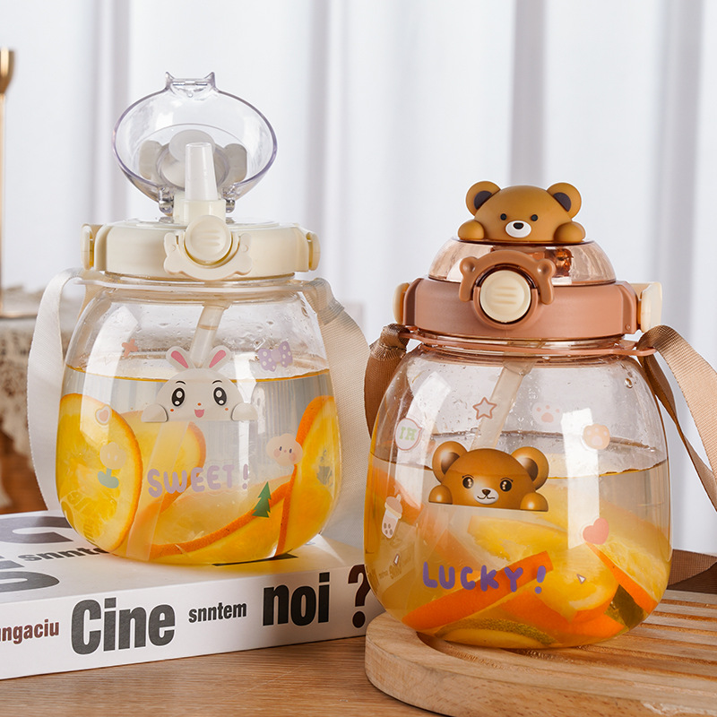 Summer Internet celebrity new doll big belly Cup cute cute water cup high-looking straw cup female portable children's water Cup