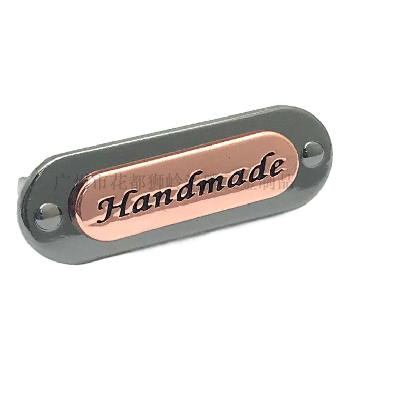 Ручной Логотип Металл DIY сумка ручной работы логотип двухцветная письмо карты производитель прямые волосы