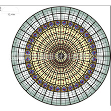 维多利亚风格彩色玻璃穹顶