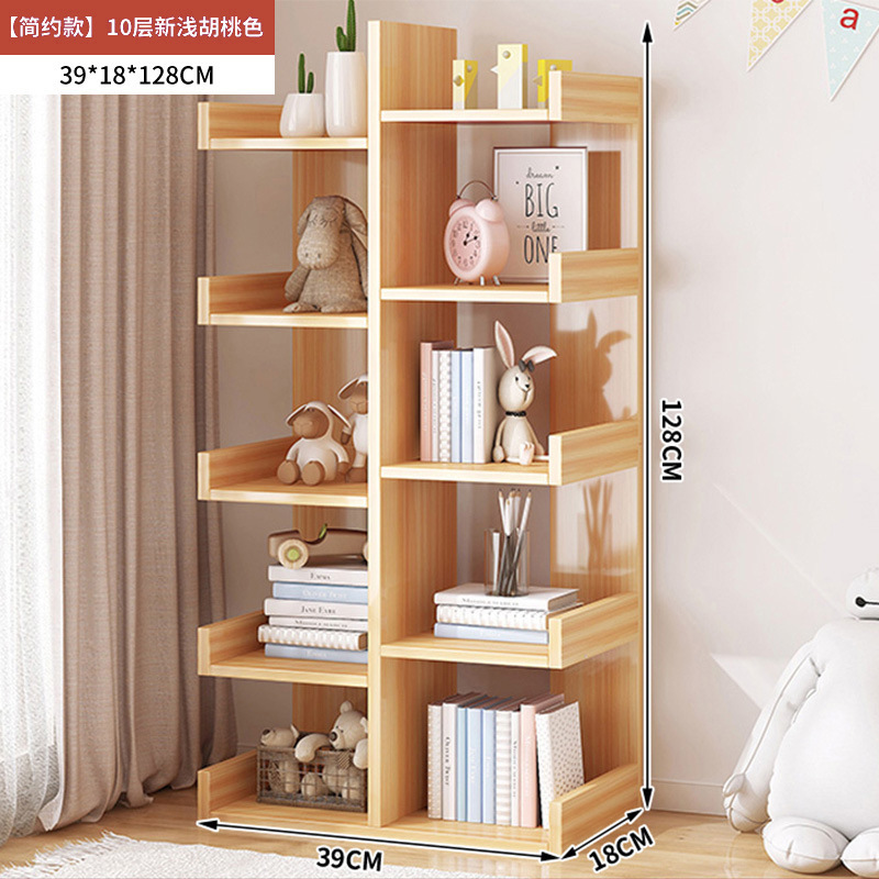 Estantería estantería sala de estar piso montado en la pared multi-capa gabinete de almacenamiento de ahorro de espacio hogar Estudio del estudiante estantería estante de almacenamiento