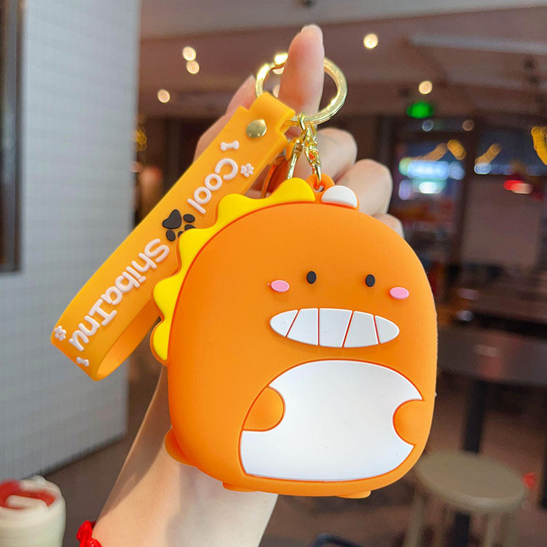 더미 공룡 동전 지갑-오렌지