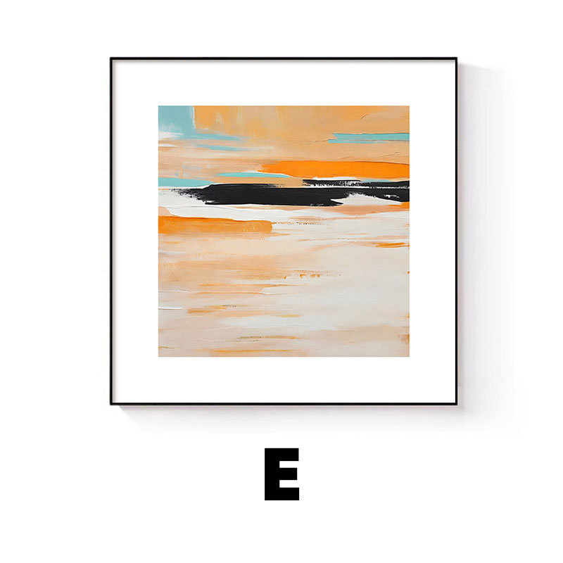 Modern Minimalist Restaurant Decorative Painting Abstract Niche Art Square Living Room Hanging Painting Dining Room Dining Table Background Wall Mural Painting