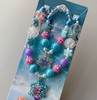 Children's necklace and bracelet from pearl, ring, earrings, set, accessory, "fish tail" cut, wholesale