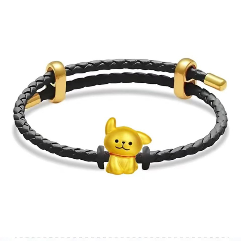 999 순금라인견(검은색 가죽로프)