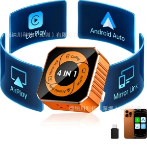 4-ü-1-də Simsiz Carplay Qutusu, Simlidən Simsizə Carplay Avtomobil Adapteri