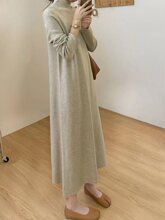 大衣内搭打底针织连衣裙子2025早秋穿搭新款女装法式气质毛衣长裙