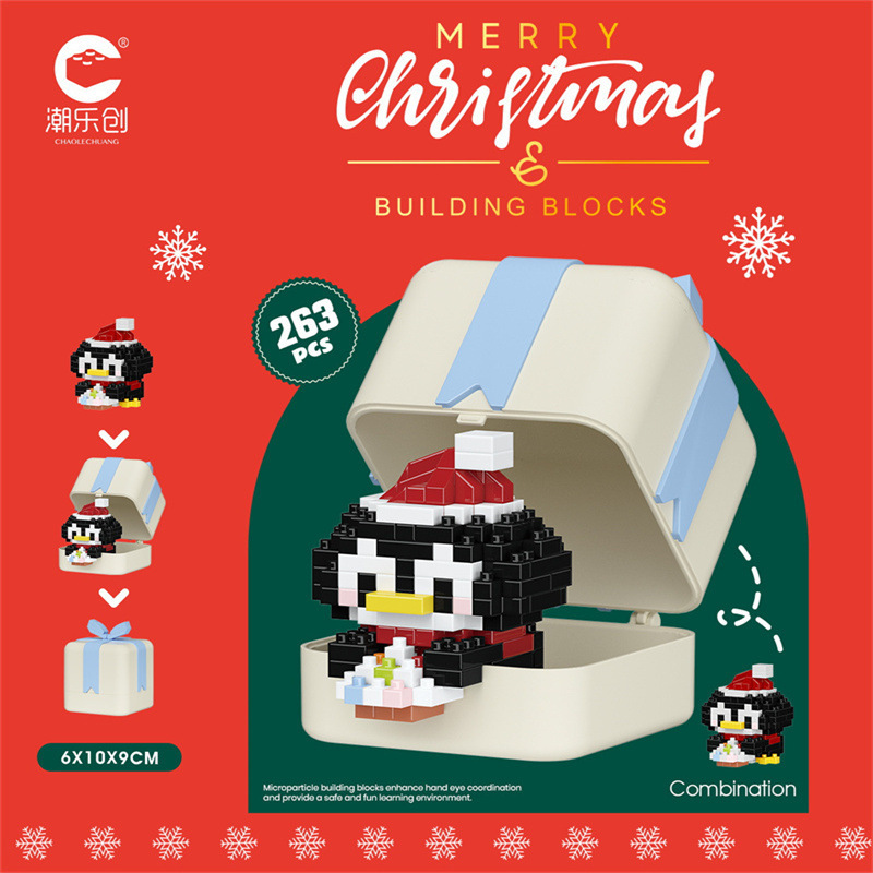 Bloques de construcción de Navidad de Chao Le Chuang 8984-8989 Árbol de Navidad de micropartículas ensamblado juguetes educativos para niños al por mayor transfronterizo