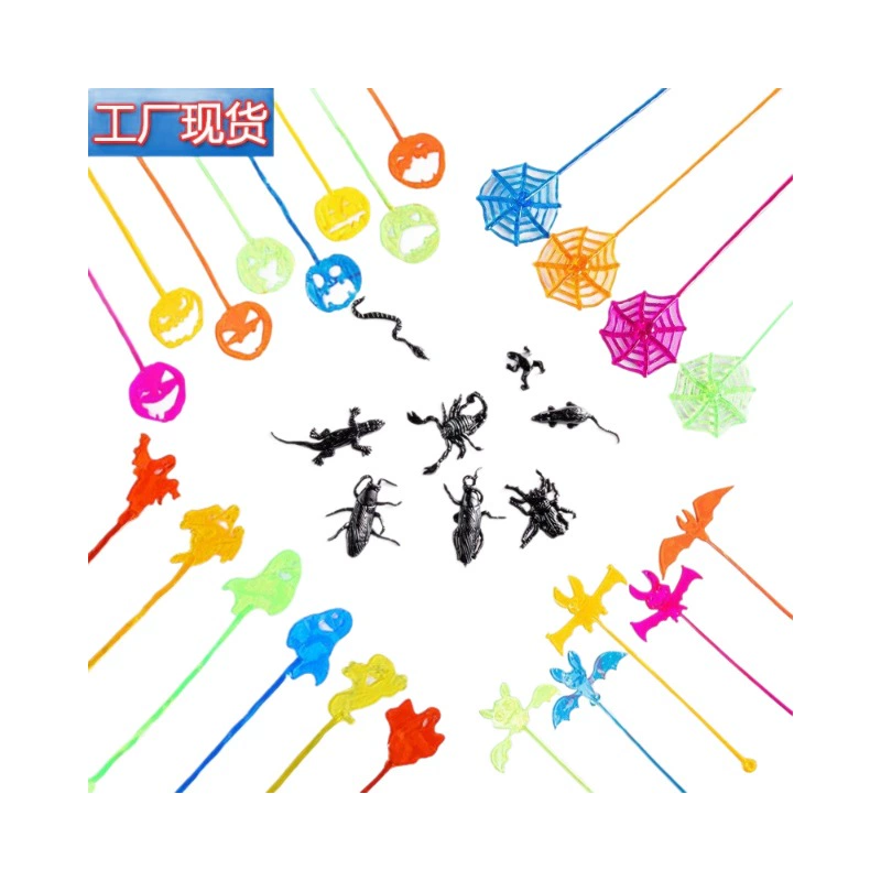 Elastic ghost telescopic toy, (Cross-border trading), spider, halloween, creative trick