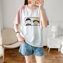 纯棉哺乳衣上衣辣妈款夏季外出时尚短袖T恤产后侧开式喂奶衣服薄