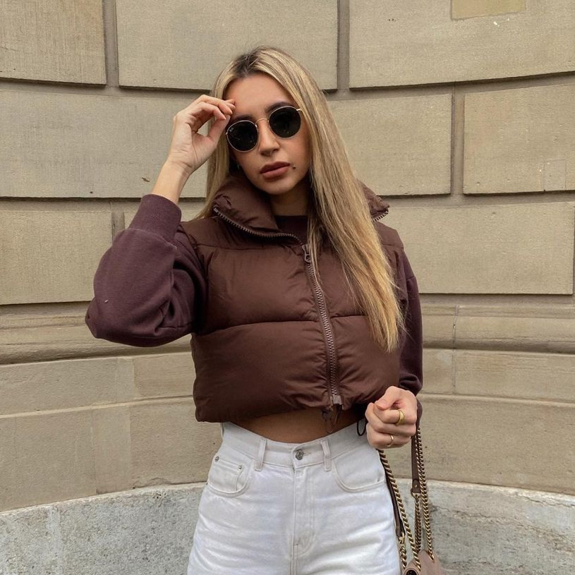 ZA速卖通爆款跨境外贸批发欧美风女装复色9色立领背心马甲