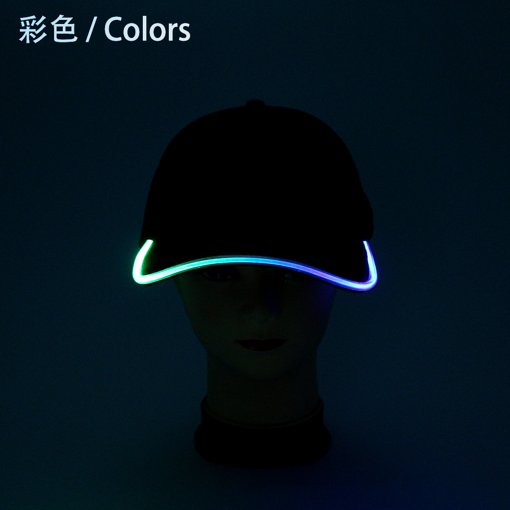 Concert LED sombrero de béisbol de ocio al aire libre turismo sombrero de luz de color sombrero de bar fiesta sombrero de lengua de pato