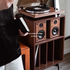 黑胶唱片机柜收纳架置物架储物CD音响放置柜展示架陈列杂志柜唱片