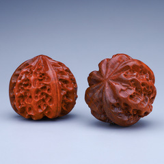 Blood Sandalwood Solid Wood Fitness Walnuts Novelty Hand Ball for Middle-Aged and Elderly Hand Massage Ball Hand Turning Training Hand Ball for Street Stalls