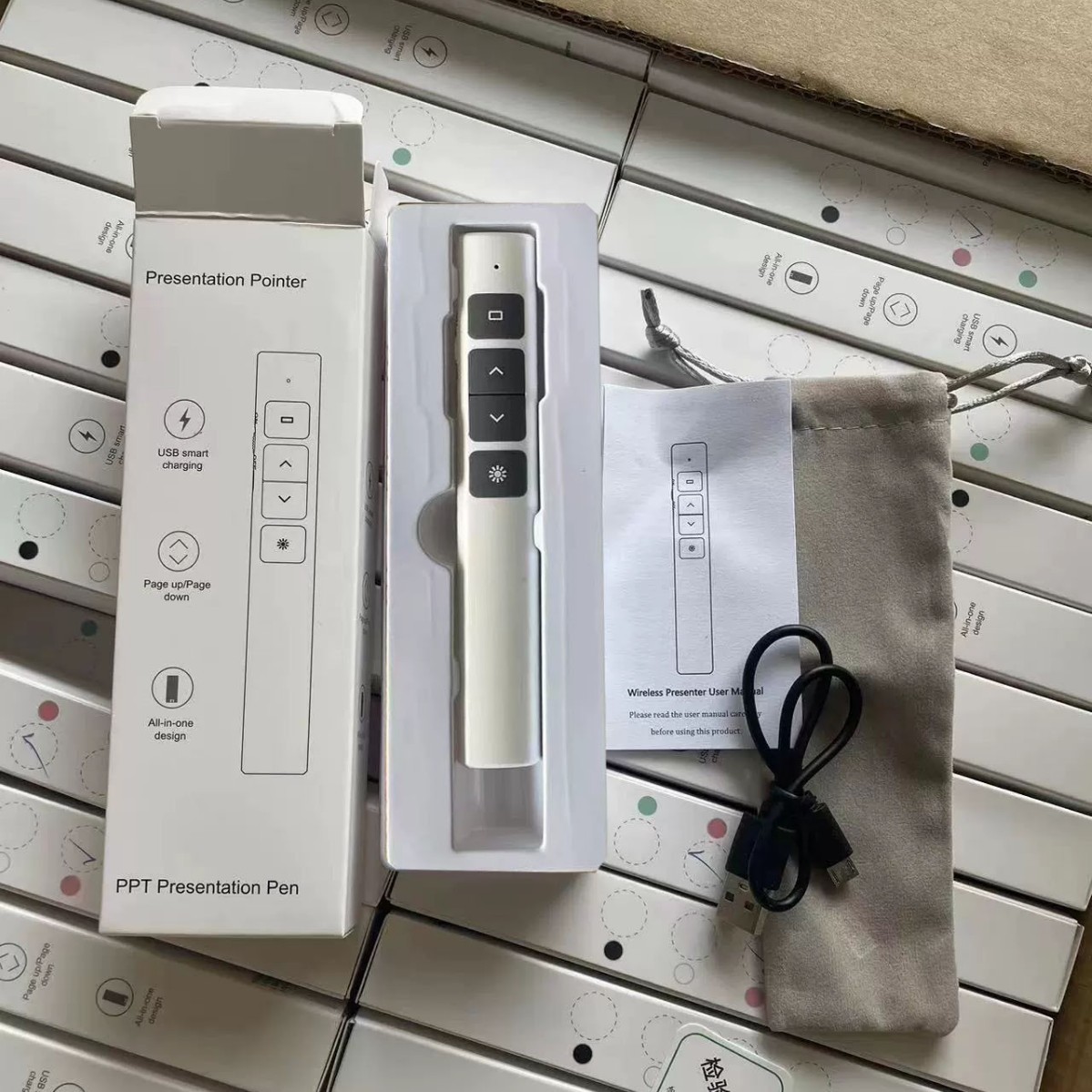 Nuevo multi-función Flip pen PPT Flip pen indicador infrarrojo puntero electrónico puntero láser inalámbrico pluma de proyección