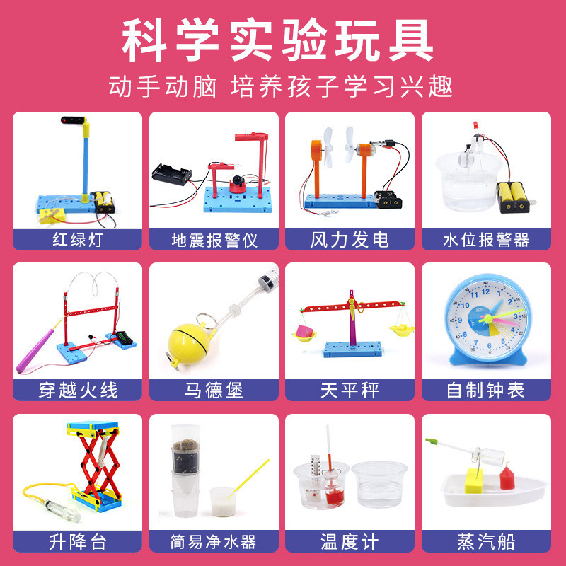 Science Experiment Steam Puzzle Toys for Primary School Students Science and Education Manual Inserting Material Package Diy Technology Small Production